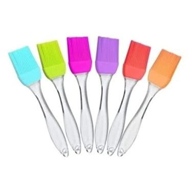 Imagem de Kit 10 Pincel De Silicone Cabo Plástico Cozinha Culinária