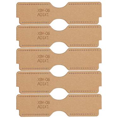 Imagem de GLOGLOW 5 peças de modelo de bolsa de couro acrílico, modelo de estêncil com padrão de envelope, transparente, manual de couro, ferramentas de estêncil artesanais artesanais