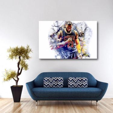 Imagem de Quadro LeBron James decorativo Cavs - Tela em Tecido