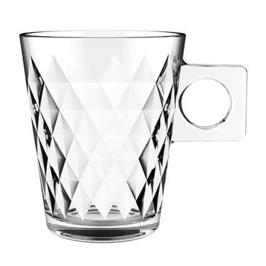 Imagem de Jogo De 6 Xicaras Diamond Coffee Time Em Vidro 80Ml