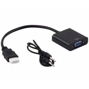 Imagem de Cabo Adaptador Hdmi Para Vga Com Audio P2 - Tv Pc Video Game