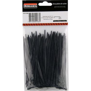 Imagem de Abraçadeira Nylon Preta 150 X 2,5 Starfer Com 100 Un