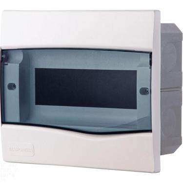 Imagem de Quadro de Distribuição de Embutir 9 DIN ou 6 NEMA Tramontina com Porta Transparente Tramontina