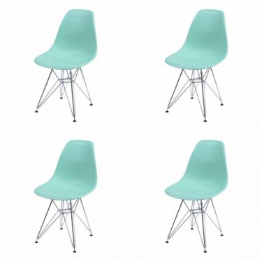 Imagem de Kit 4 Cadeiras Base Cromada Dkr OR Design Tiffany/Cromado