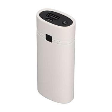 Imagem de Carregador portátil, caixa universal DIY USB Power Bank 2x18650 carregador de bateria Power Bank Shell para Smart(白色)