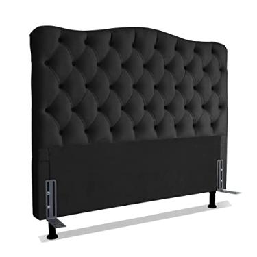 Imagem de Cabeceira Para Cama Box Casal 1,4 M Realeza (Suede Preto)