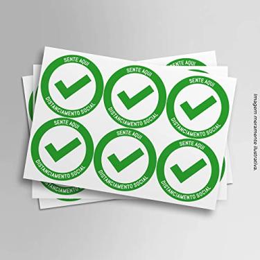 Imagem de Cartela Adesivo Identificação Assento Permitido Sentar 10cm