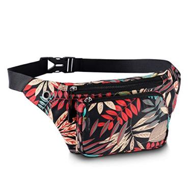 Imagem de KAMO Pacote de fanny, mochila de cintura resistente à água poliéster durável pequena ao ar livre leve mochila transversal para mulheres homens senhoras meninas adolescentes