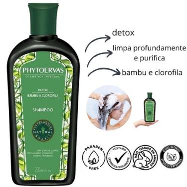 Imagem de Shampoo Detox Limpeza Hidratação Capilar Phytoervas 250ml