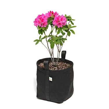 Imagem de Kit 5 Vasos De Plantas Feltro 11 Litros Com Alças - King Pot (Preto)
