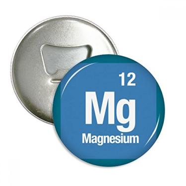 Imagem de Mg Magnésio Elemento Químico Chem Abridor de Garrafas Ímã de Geladeira Emblema Multifuncional