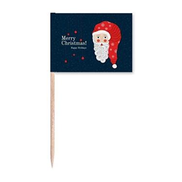 Imagem de Marcadores de palito de dente Merry mas Papai Noel Decoração de festa