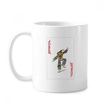 Imagem de Caneca de cerâmica com estampa de cartas do Coringa vermelho cerâmica xícara de porcelana de café