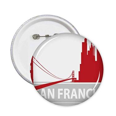 Imagem de Emblema de São Francisco America Country City Outline Pins Emblema de Decoração 5 peças