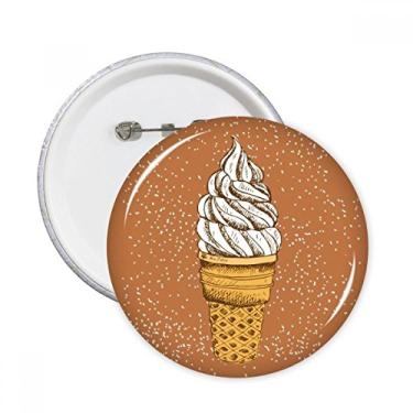 Imagem de Emblema redondo para decoração de sorvete, broches de chocolate, creme, 5 peças