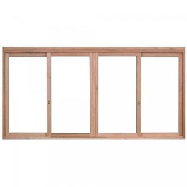 Imagem de Janela com 2 Caixilhos Fixos e 2 Caixilhos de Correr para Vidros Inteiros sem Veneziana Rondosul Natural