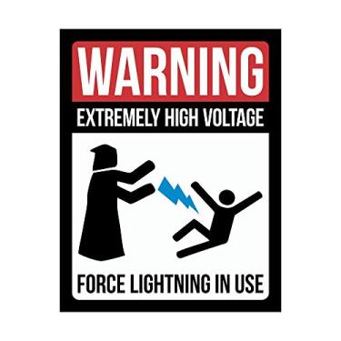 Imagem de Placa Decorativa Force Lightning Legião Nerd Multicor Pacote de 1