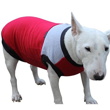 Imagem de Dogs My Love Suéter de clima frio 6 tamanhos Casaco Vermelho/Cinza (Tamanho 6 - Circunferência do peito: 28")