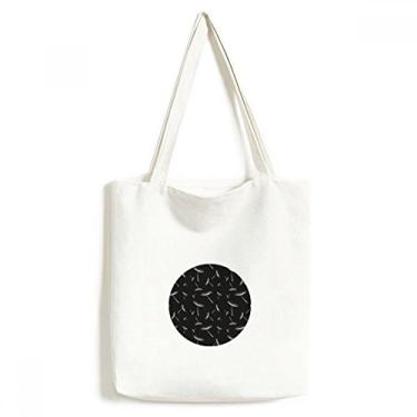 Imagem de Sacola de lona branca com flores de dente-de-leão bolsa de compras casual bolsa de mão
