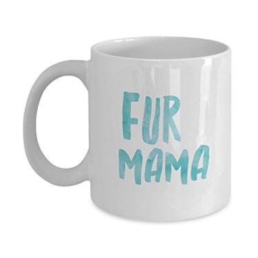 Imagem de Caneca Fur Mama – Presentes para mulheres que amam animais – Cachorro de gato – Copo de café