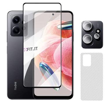 Imagem de Kit 3x1 Película 5D Ceramica Frontal para Xiaomi Redmi Note 12 Pro + Película Traseira Fibra + Película de Câmera