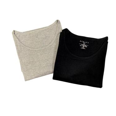 Imagem de Kit 2 Regatas Masculinas Cinza Preto-Masculino