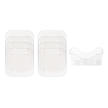 Imagem de Conjuntos de Talheres de Mesa de Acrílico para Lixo Com 9 Peças Prato de Osso de Espeto Carta Transparente Prato de Frutas Secas Panela de Lanche de Desenho Animado Tigelas de