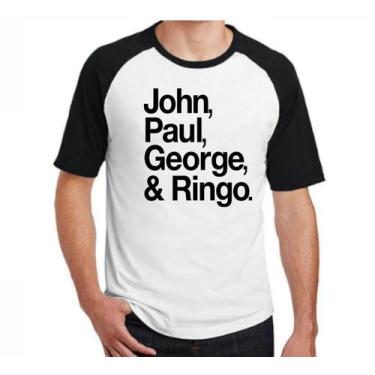 Imagem de Camiseta Raglan 100% Algodão - John, Paul, George E Ringo - The Beatle
