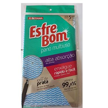 Imagem de EsfreBom - Pano Multiuso de Alta Absorção, Pacote com 5 Unidades, Cor Azul, Bettanin