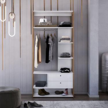 Imagem de Closet Cali 2 Gavetas Branco/Aveiro