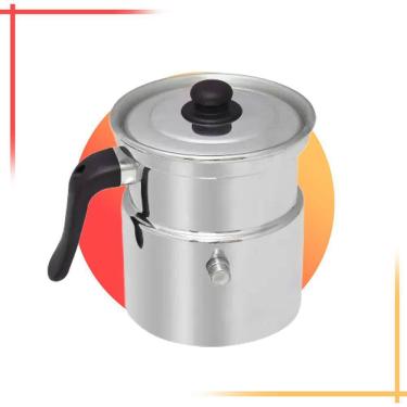 Imagem de Leiteira Térmica Fervedor De Leite Com Apito 1,5 Litros Em Alumínio