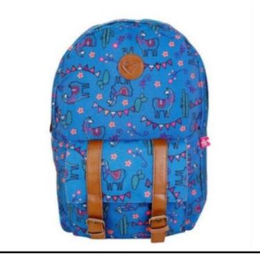 Imagem de Mochila juvenil Lhama e cactos
