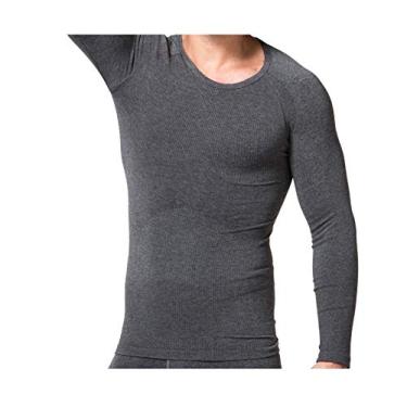 Imagem de Camiseta íntima masculina com controle de barriga, fina e leve, modelagem do corpo para abdômen, lingerie modeladora