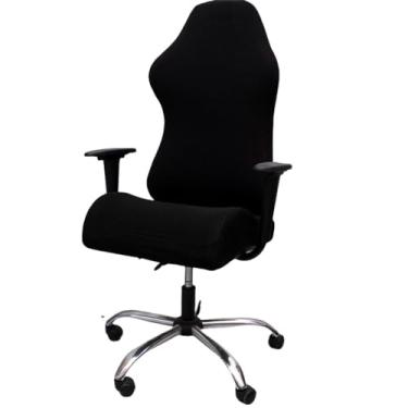 Imagem de Capa para cadeira de jogos de escritório, capa simples para mesa de computador, cadeira reclinável para competição, preta, 1 peça