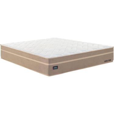 Imagem de Colchão Super King Molas Ensacadas 193x203x32cm New York Mannes Branco/Bege
