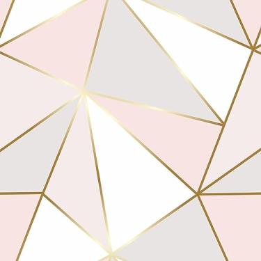 Imagem de Papel De Parede Adesivo Zara Rose Gold Quarto Sala Rolo 15m
