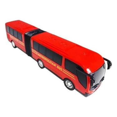 Imagem de Ônibus Articulado  Sanfonado De Brinquedo 36,5 Cm - Diverplas