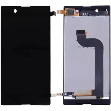 Imagem de SHOWGOOD para Sony Xperia E3 Display LCD + tela sensível ao toque com moldura digitalizador de substituição para Sony E3 LCD (branco sem moldura)
