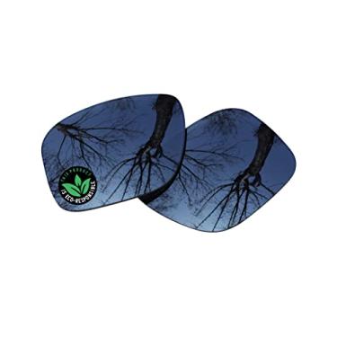 Imagem de Raydi Lentes de reposição de policarbonato para óculos de sol quadrados Oakley Holbrook XL OO9417 - Espelhado cromado preto - Polarizado