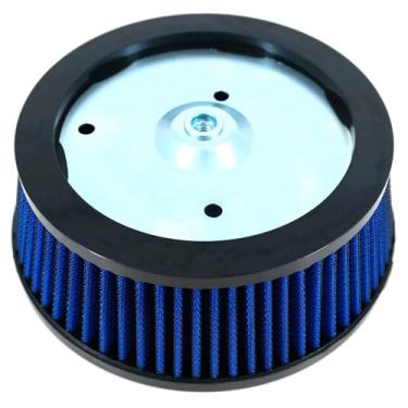 Imagem de Americruise Filtro de ar Harley para motor e filtro de ar de motocicleta para Harley Road King, Dyna, Screamin Eagle 2001-2008 (exceto Touring/Trike 2008-2016) (azul)