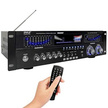 Imagem de Amplificador doméstico híbrido Bluetooth de 6 canais - 1600W Home Audio Rack Mount Receptor estéreo amplificador de potência com rádio, USB/AUX/RCA/Mic, óptico/coaxial, AC-3, entradas de DVD, equalizador de banda dupla 10 - Pyle PREA90WBT