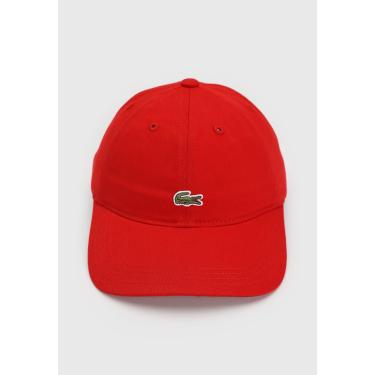 Imagem de Boné Lacoste Aba Reta Icon Vermelha Lacoste RK4312-23 masculino