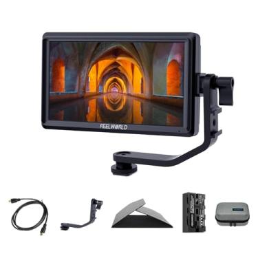 Imagem de FEELWORLD Monitor de câmera S55V2 com bolsa F550 Bettery e monitor