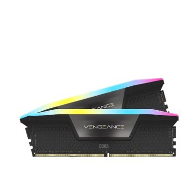 Imagem de CORSAIR VENGEANCE RGB DDR5 RAM 32GB (2x16GB) 6600MHz CL38 Intel XMP iCUE Memória de Computador Compatível - Preto (CMH32GX5M2B6600C38)
