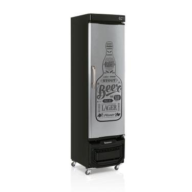 Imagem de Cervejeira Porta Adesivada Grb23egw Gelopar Refrigerador Slim 228 Litros Inox 110v