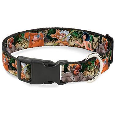 Imagem de Buckle-Down Colar com clipe de plástico - Cena de 4 personagens The Jungle Book I Wanna Be Like You - 2,54 cm de largura - Serve em pescoço de 28-43 cm - Médio