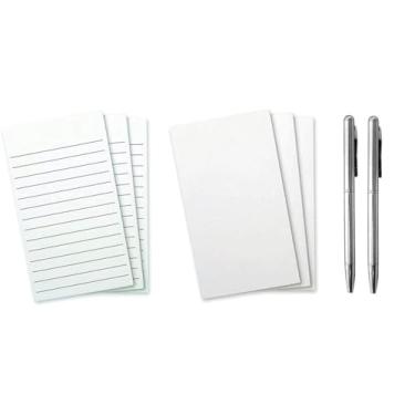 Imagem de Wellspring Conjunto de refil Flip Note: refil forrado (pacote com 3), refil em branco (pacote com 3) e 2 mini canetas Flip Note