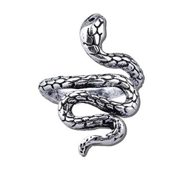 Imagem de Anel de cobra masculino tendência punk na Europa e nos Estados Unidos, estilo hip-hop, personalidade dominadora, joia criativa, metal, Metal