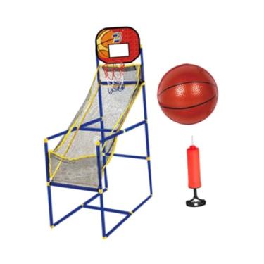 Imagem de Fancyes Jogo de basquete arcade infantil, gol de basquete, fácil de configurar com bolas e bomba, cesta de basquete, brinquedos esportivos para escritório, Vermelho