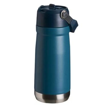 Imagem de Garrafa Térmica Flip Straw, 650ml, Inoxidável, Azul